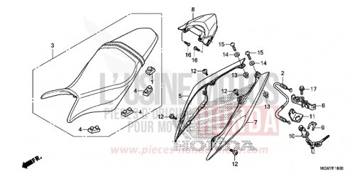 SIEGE/CAPOT ARRIERE CB600FD de 2013
